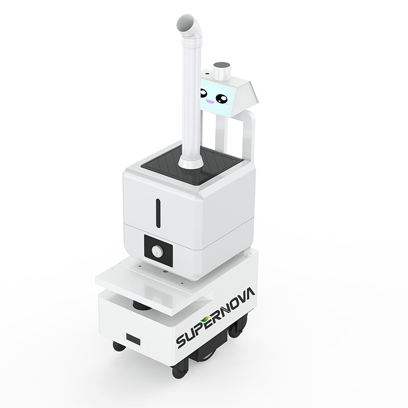 Nouvelle technologie atomisation Spray Anti-épidémique Air Refresh Désinfection Robot stérilisateur de pulvérisation intelligent artificiel